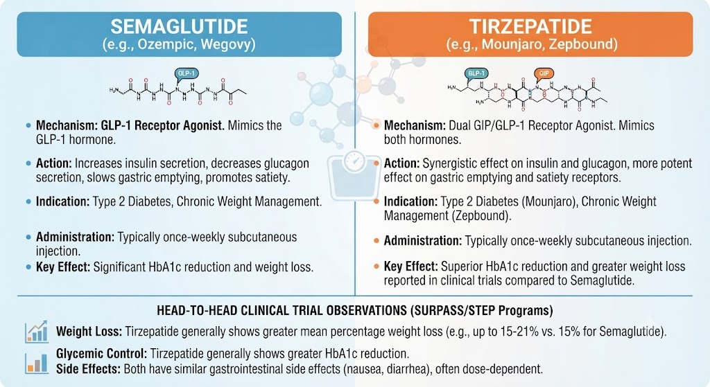 Semaglutide vs Tirzepatide