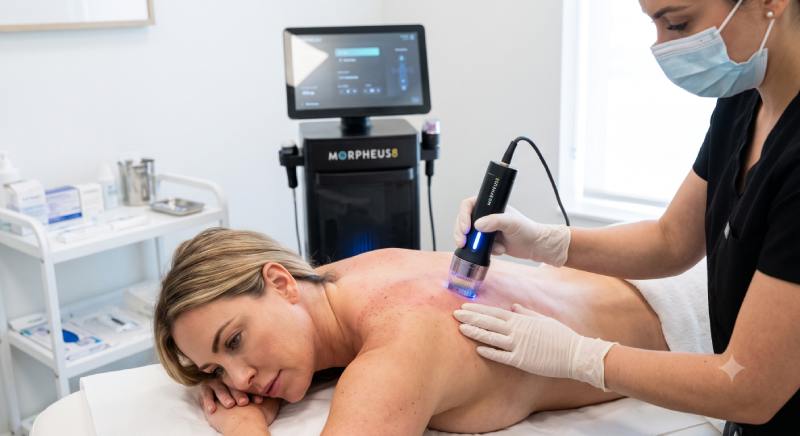 Morpheus8 Body Treatment Stomach Results for Loose Skin and Fat